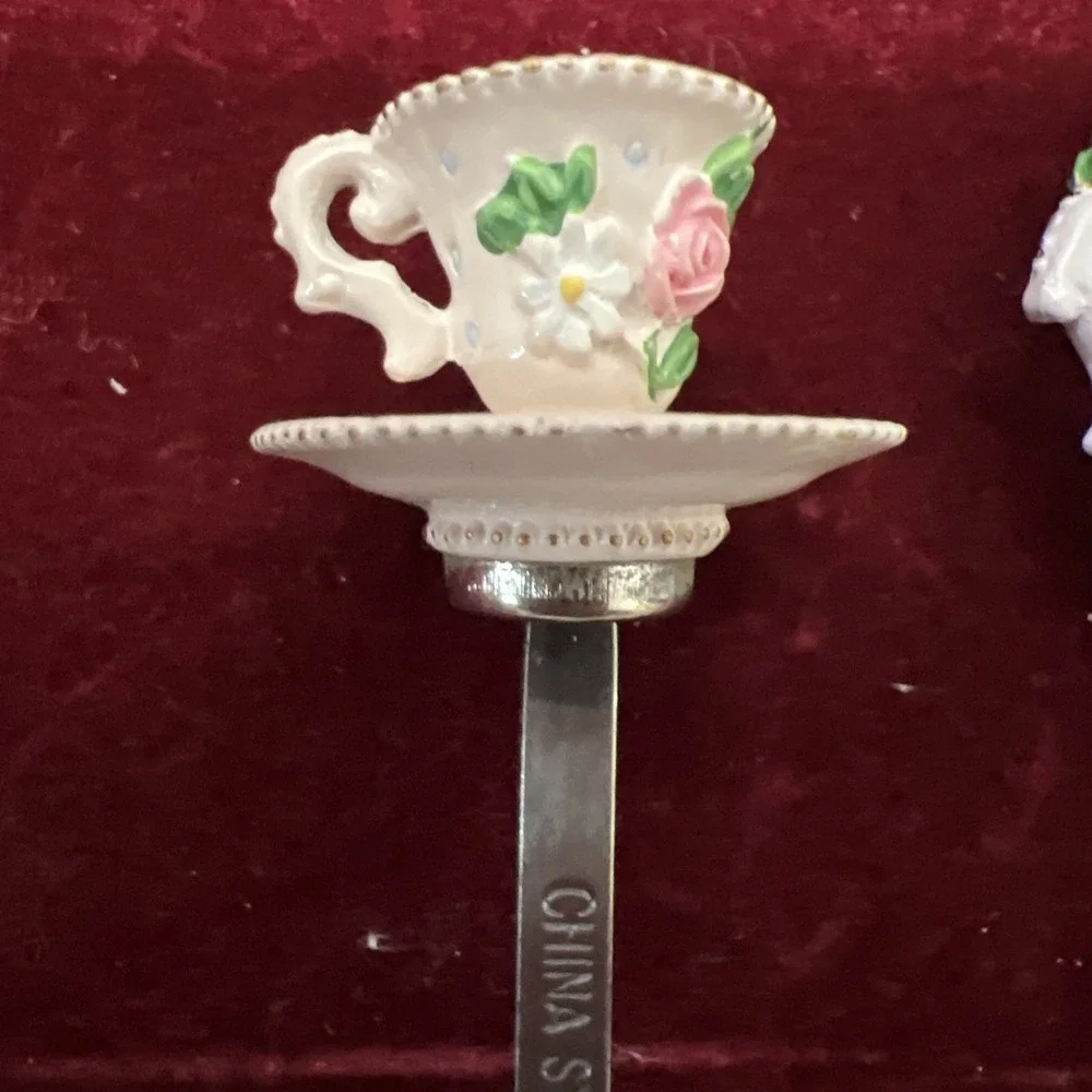 Vintage Avon Tea Time Memories Collector stainless steel, China Spoons - 3 Style